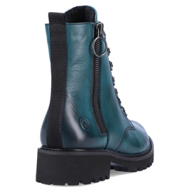 Botas de mujer de piel con aislamiento, azul Remonte D8671-12 1 Botas de mujer de piel con aislamiento, azul Remonte D8671-12 1