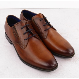 Zapatos formales hombre piel, marrón, Bugatti OO153267 2