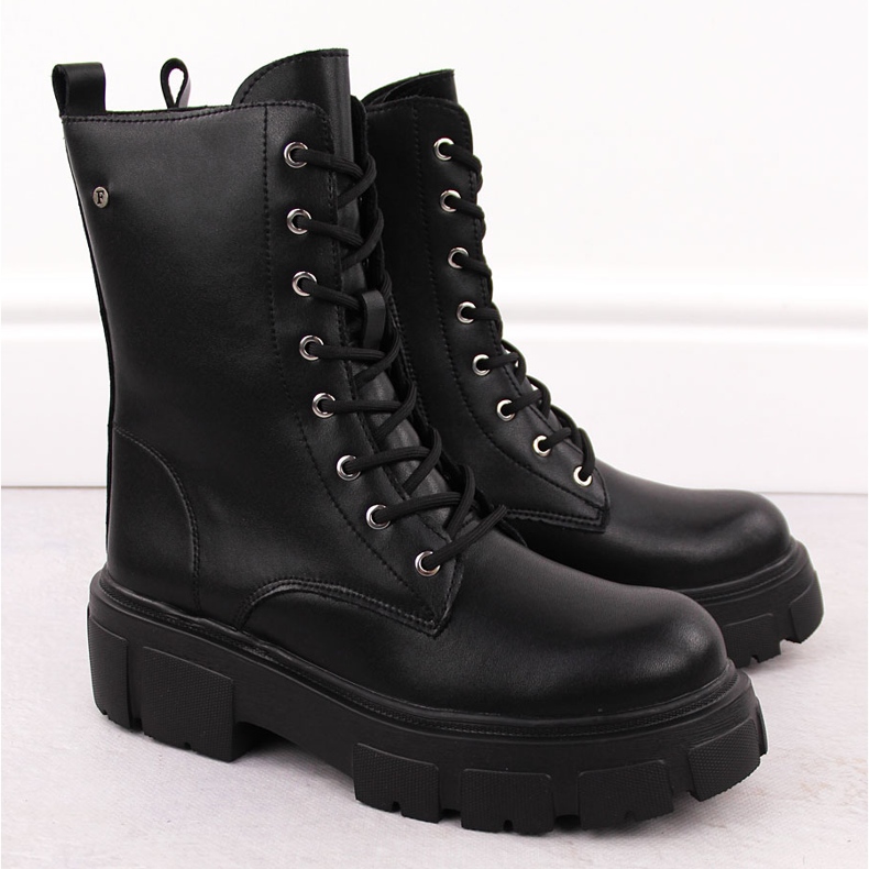 Botas trabajadoras de mujer de piel negra Filippo DBT4759 negro 2