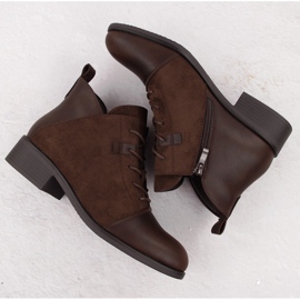 M. DASZYŃSKI Botines aislantes de ante marrón para mujer M.Daszyński MR2458-7 3