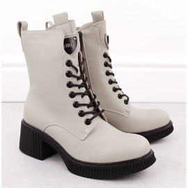 Botines mujer piel beige Vinceza 66671 2