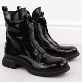 Botas de mujer en charol, negro, Vinceza 66678 2 Botas de mujer en charol, negro, Vinceza 66678 2
