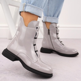 Botines mujer charol gris Vinceza 66678 5