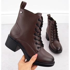 Botines mujer piel marrón Vinceza 66722 1