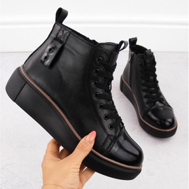 Botas negras de piel con aislamiento para mujer T.Sokolski Z24-218 negro 1