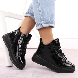 Botas de mujer en charol con aislamiento negro Artiker 55C1049 4