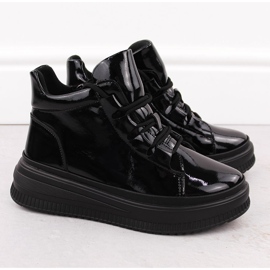 Botas de mujer en charol con aislamiento negro Artiker 55C1049 2 Botas de mujer en charol con aislamiento negro Artiker 55C1049 2