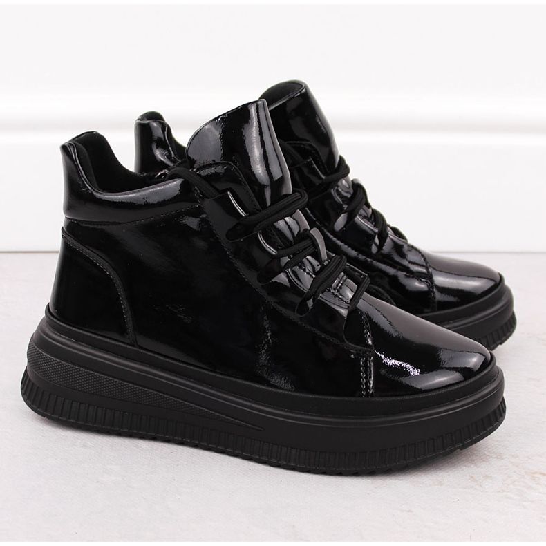 Botas de mujer en charol con aislamiento negro Artiker 55C1049 2 Botas de mujer en charol con aislamiento negro Artiker 55C1049 2