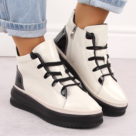 Botas aislantes de charol para mujer Ekri Artiker 55C1043 beige 6