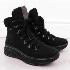Botas impermeables con aislamiento para mujer, negras Rieker 48034-00 negro 2 Botas impermeables con aislamiento para mujer, negras Rieker 48034-00 negro 2