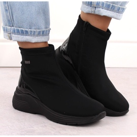 Botas cuña mujer impermeables negras Remonte D6677-03 negro 13