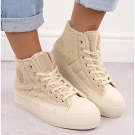 Zapatillas aislantes de piel de oveja beige Big Star OO274A444 3