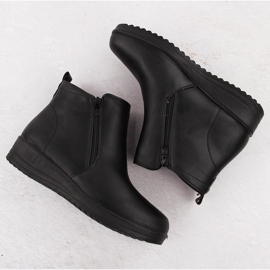 Botines de mujer cómodos y elevados negros Filo Donna Z24-37 2