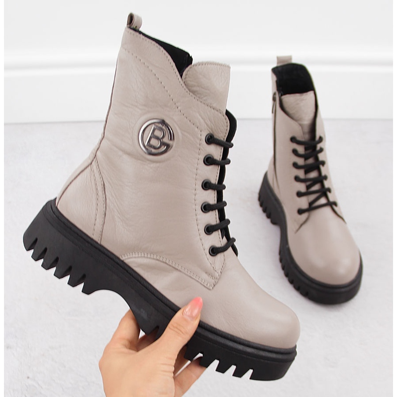 Zapatos de mujer para marroquinería con suela gruesa, beige T.Sokolski Z1962 1