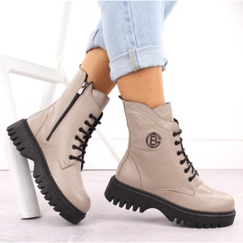 Zapatos de mujer para marroquinería con suela gruesa, beige T.Sokolski Z1962 4