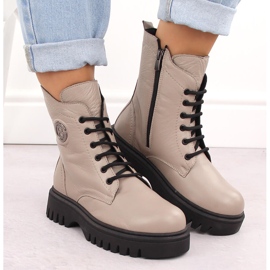 Zapatos de mujer para marroquinería con suela gruesa, beige T.Sokolski Z1962 6