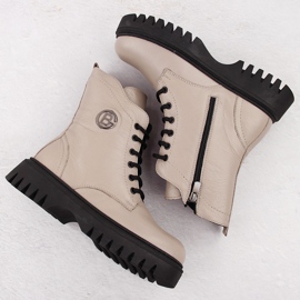 Zapatos de mujer para marroquinería con suela gruesa, beige T.Sokolski Z1962 3