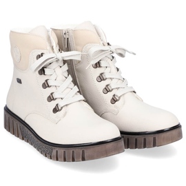 Botines de mujer impermeables beige Rieker Y3433-60 13