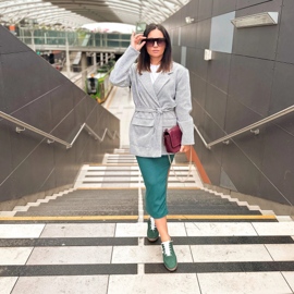 Olivier Zapatos de piel para mujer, deportivas Style 1259, verde 1