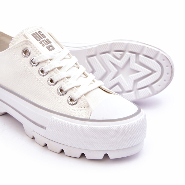 Deportivas Tejido Plataforma Big Star LL274150 Blanco 1