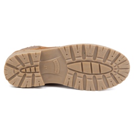 Polbut Zapatos de invierno para hombre, piel, botines aislantes J35S, marrón camel 6