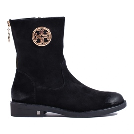 SHELOVET Botines de mujer Potocki de ante negro 1