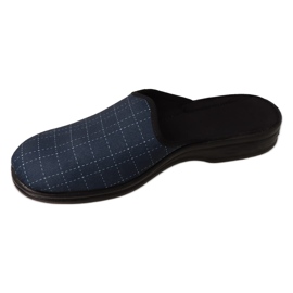 Pantuflas hombre befado cuadros 089M423 azul marino 1
