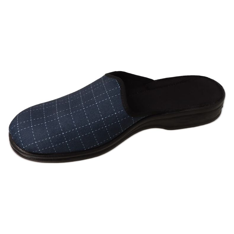 Pantuflas hombre befado cuadros 089M423 azul marino 1