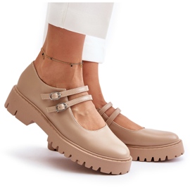 Zapatos Mujer con Tiras Beige Rialuna 8