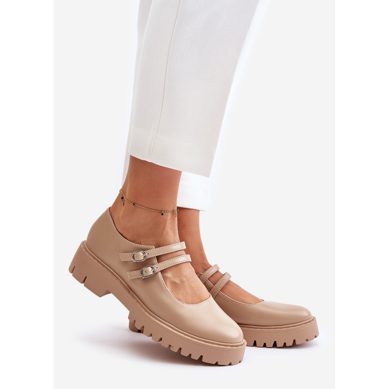 Zapatos Mujer con Tiras Beige Rialuna 1 Zapatos Mujer con Tiras Beige Rialuna 1