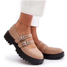 Zapatos Mujer Con Tiras Piel Ecológica Beige Terione 8