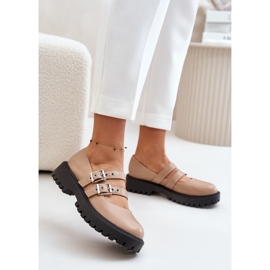 Zapatos Mujer Con Tiras Piel Ecológica Beige Terione 2