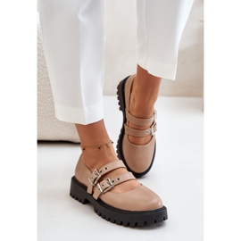 Zapatos Mujer Con Tiras Piel Ecológica Beige Terione 3