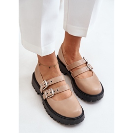Zapatos Mujer Con Tiras Piel Ecológica Beige Terione 5