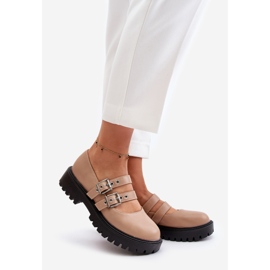 Zapatos Mujer Con Tiras Piel Ecológica Beige Terione 1