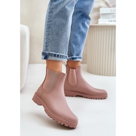 Botas de agua para mujer con inserciones elásticas, rosa sucio Ciariel rosado 2 Botas de agua para mujer con inserciones elásticas, rosa sucio Ciariel rosado 2