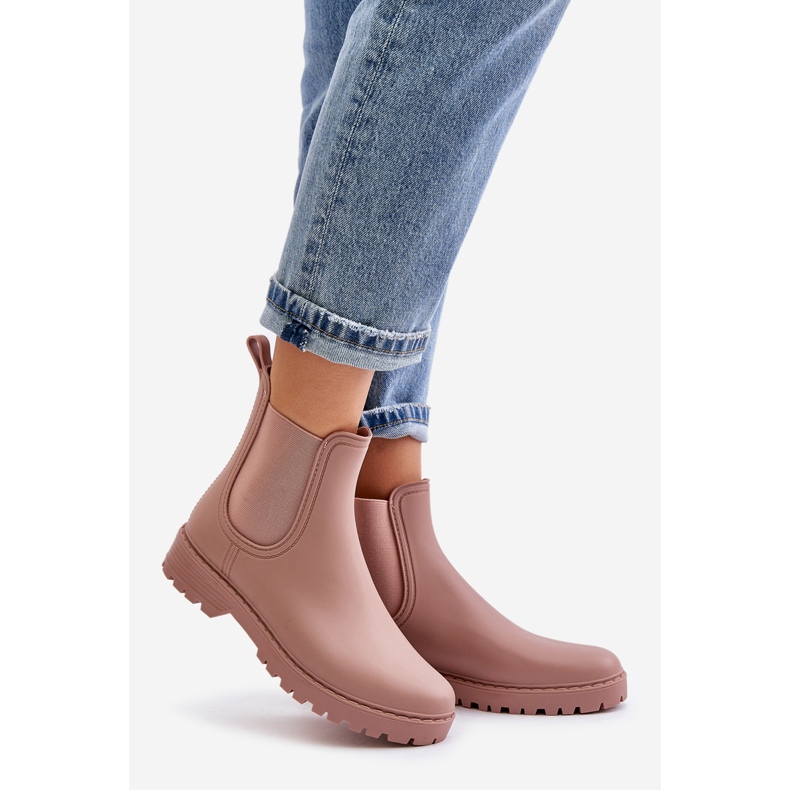 Botas de agua para mujer con inserciones elásticas, rosa sucio Ciariel rosado 1 Botas de agua para mujer con inserciones elásticas, rosa sucio Ciariel rosado 1