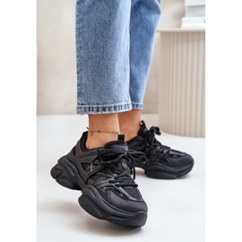 Zapatillas De Mujer Con Suela Maciza, Negro Amoserna 2