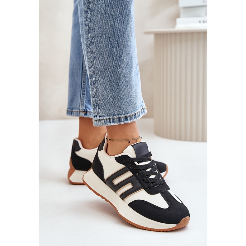 Zapatillas de mujer, calzado deportivo con plataforma, negro Thari 2