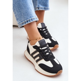 Zapatillas de mujer, calzado deportivo con plataforma, negro Thari 8