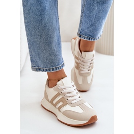 Zapatillas Mujer, Zapatillas Deportivas con Plataforma, Beige Thari 5