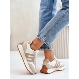 Zapatillas Mujer, Zapatillas Deportivas con Plataforma, Beige Thari 3
