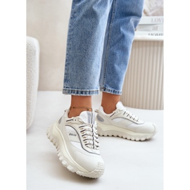 Zapatillas de mujer de piel con plataforma Big Star OO274A221 HI-POLY System Blanco 2