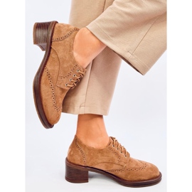 Zapatos tacón mujer Vedra Camel marrón 3