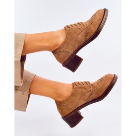 Zapatos tacón mujer Vedra Camel marrón 4