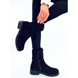 Vashtis Botines planos de ante negro 4