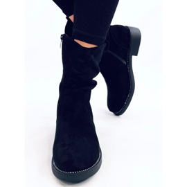 Vashtis Botines planos de ante negro 5