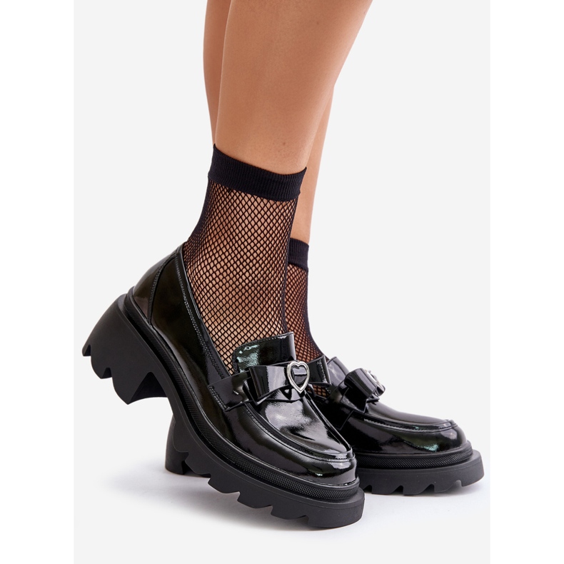 S.Barski Mocasines Mujer Piel Lazo y Corazón D&amp;A LZ42-032 Negro 1