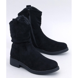 Vashtis Botines planos de ante negro 1