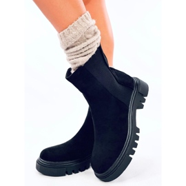 Swanson Botas Chelsea altas en negro 3